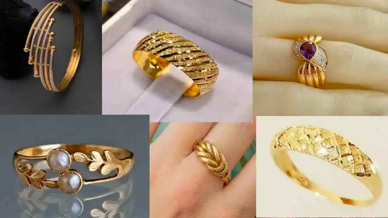 Party Female Gold Ring SJ-200135 at Rs 22166.74 in Moga | ID: 19234239291