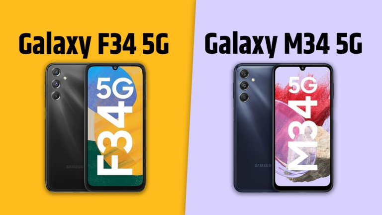 Samsung Galaxy M34 vs Samsung Galaxy F34