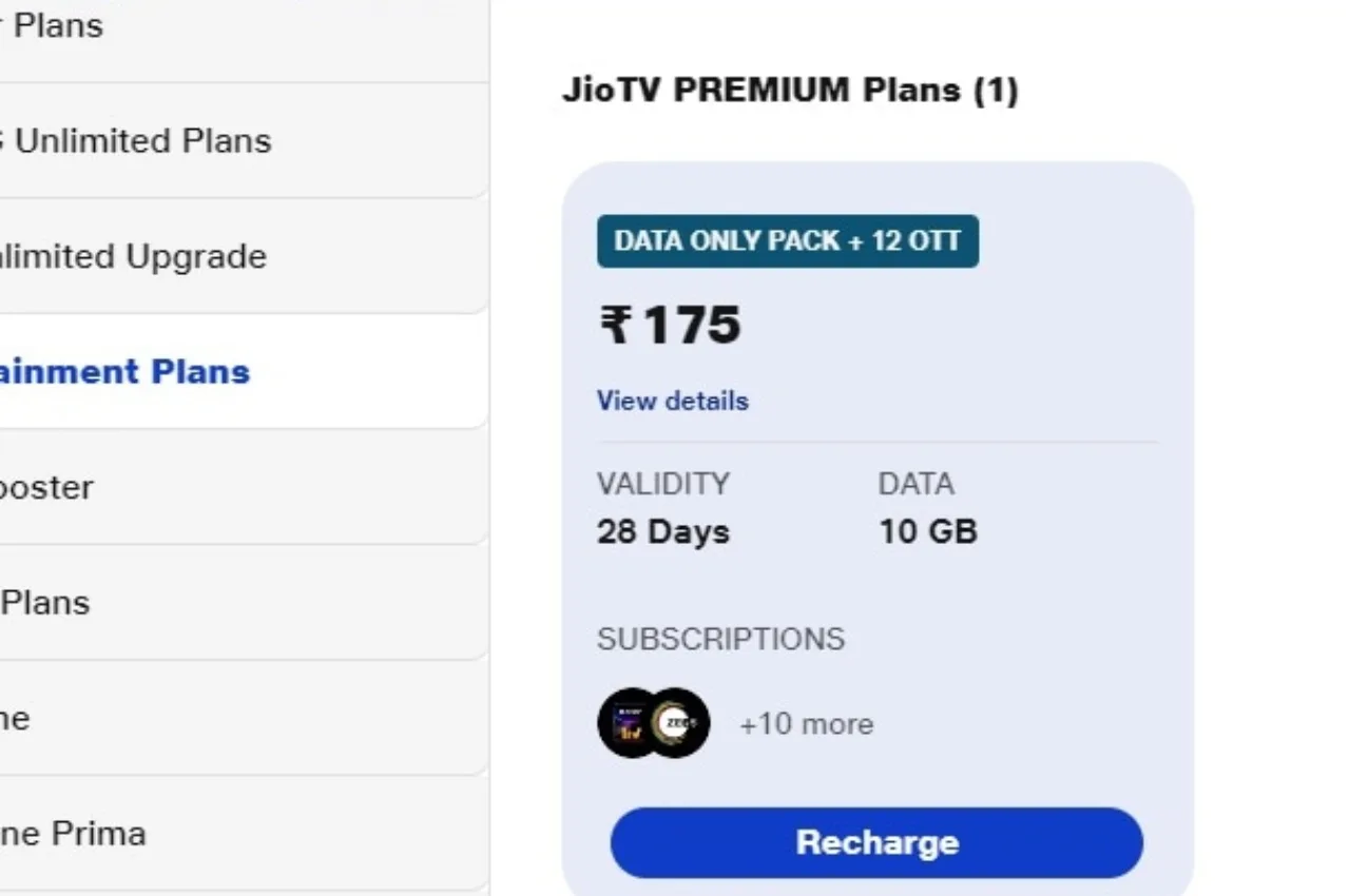 Jio 175 plan jpg