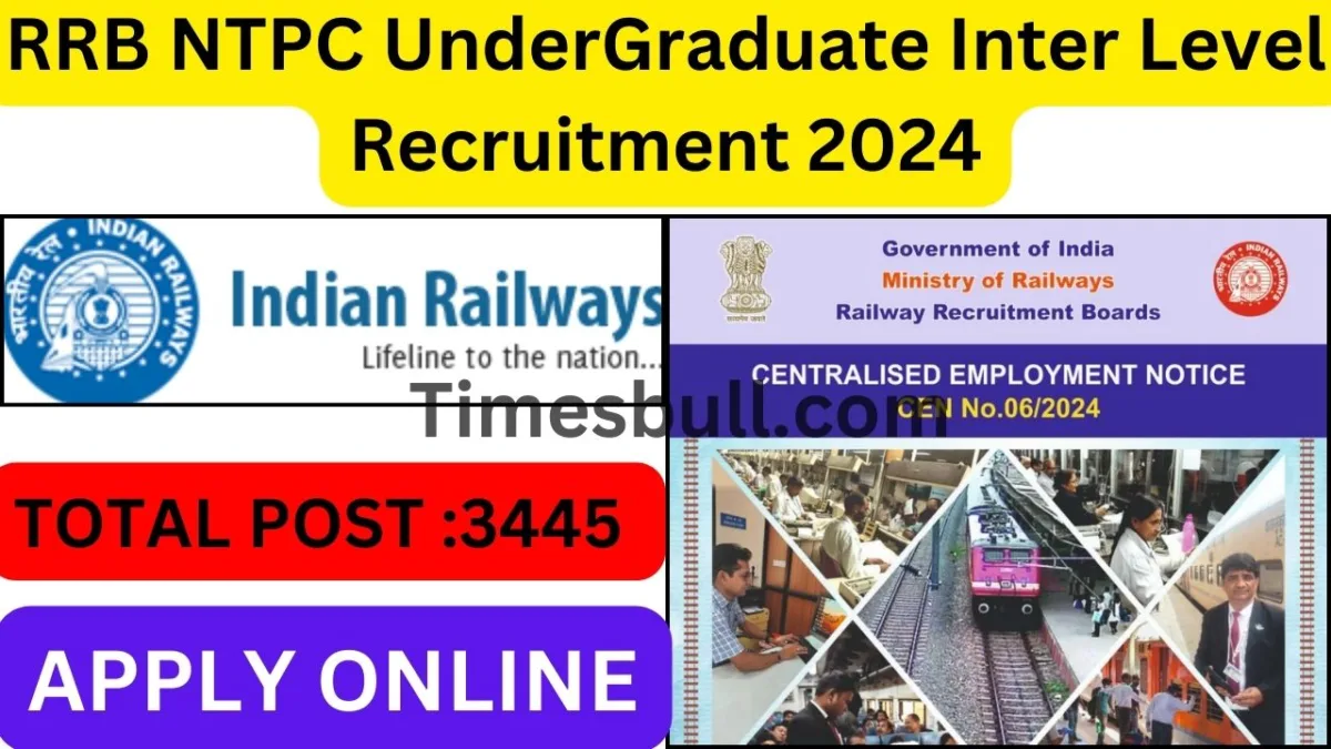 RRB NTPC UnderGraduate Inter Level Recruitment