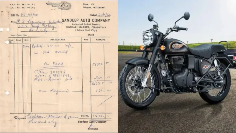 royal enfield bill