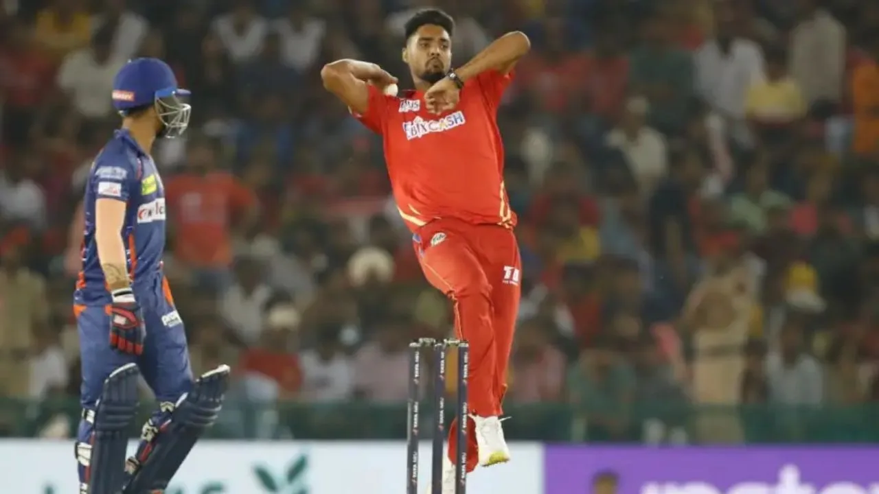 Gurunoor Brar Bowling for PBKS in 2023 IPL Season