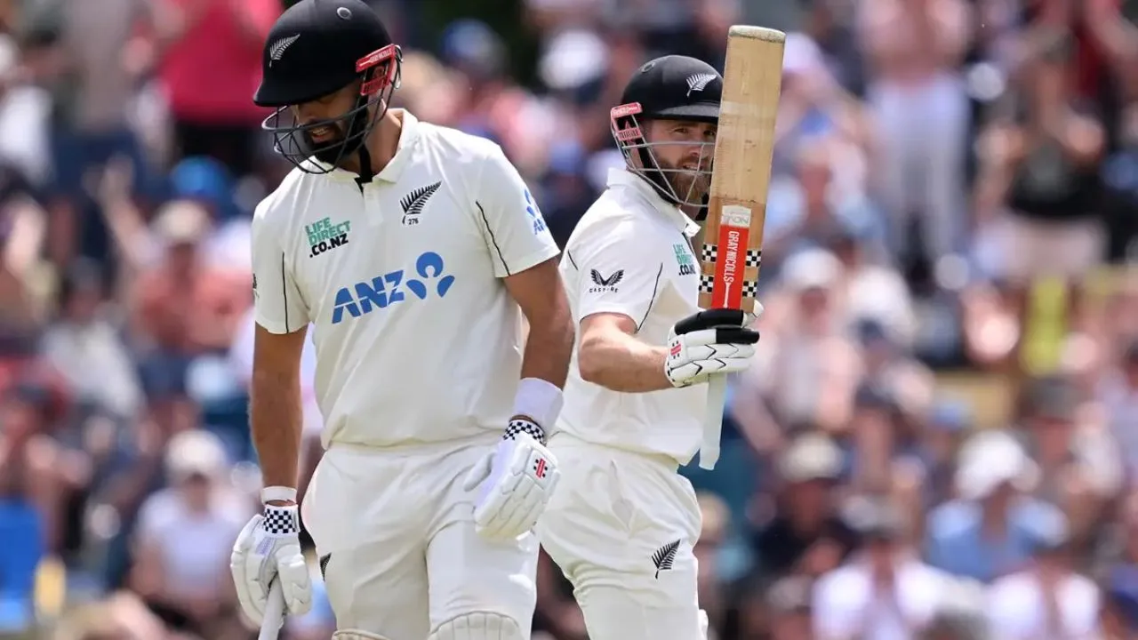 Kane Williamson marked his Test return with a half-century - Pic Credit black caps twitter