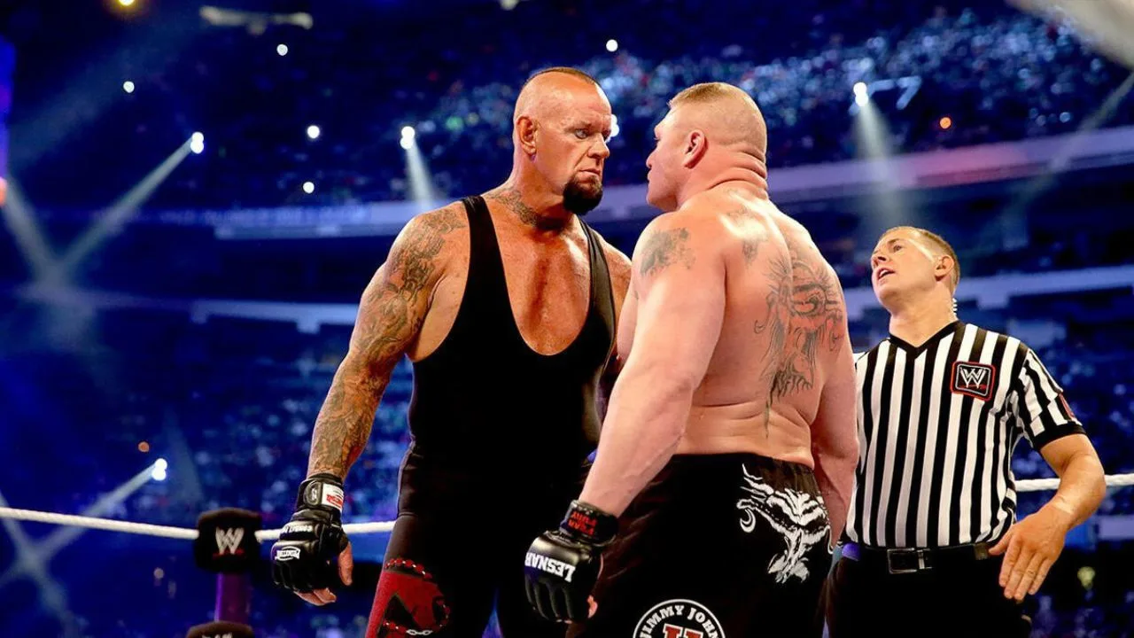 Undertaker faces Brock Lenser in the 'WrestleMania' title 