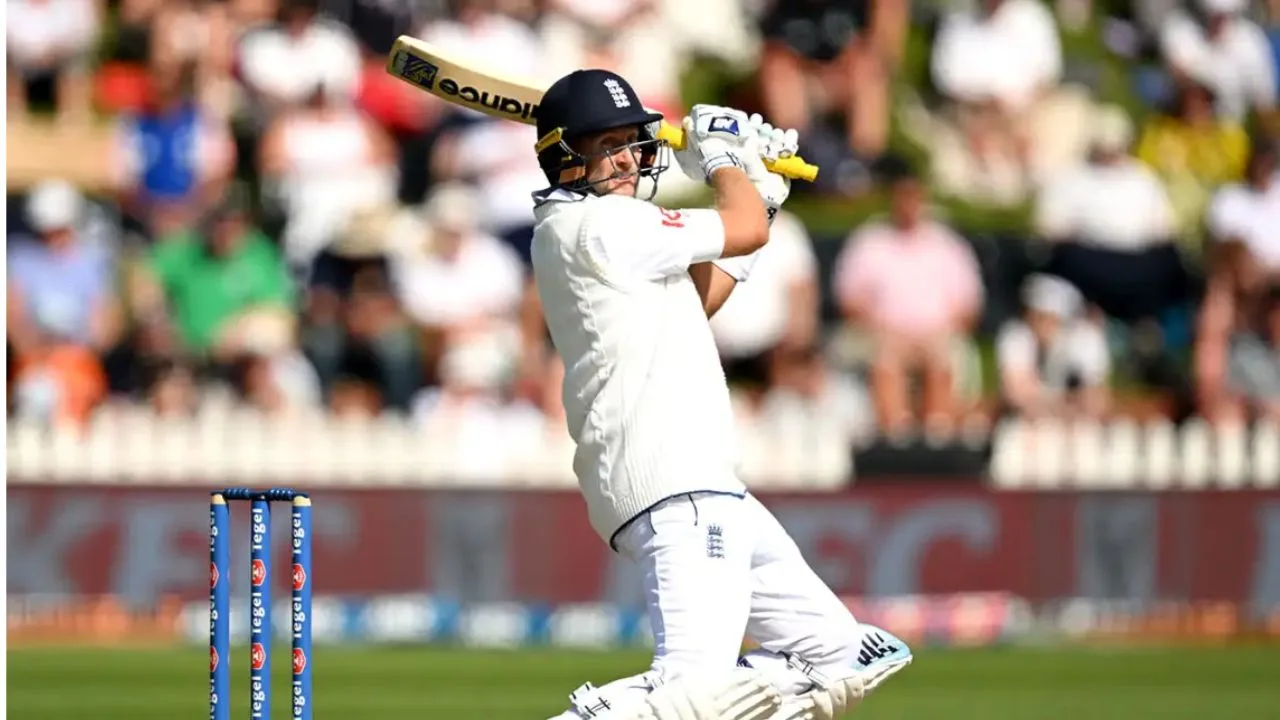 Root hit a four, his 11th of the innings, before being dismissed by O'Rourke (Image -Getty)