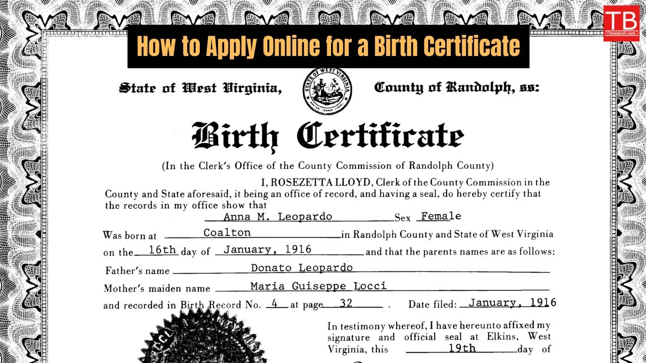 How to Apply Online for a Birth Certificate